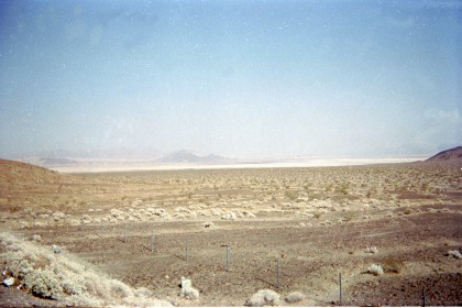 Parched, dry lake bed