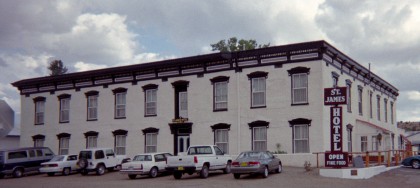 The old St. James Hotel in Cimarron NM