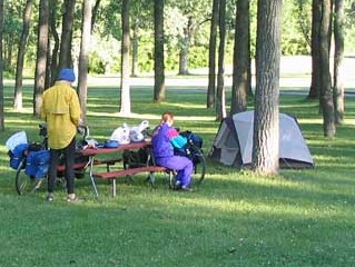 My tent in the woods