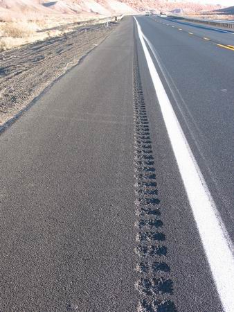 Rumble strips along Arizona Hwy 89
