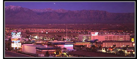 Night shot of Mesquite with Oasis Resort