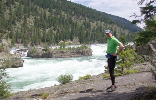 Me standing in front of the rapids