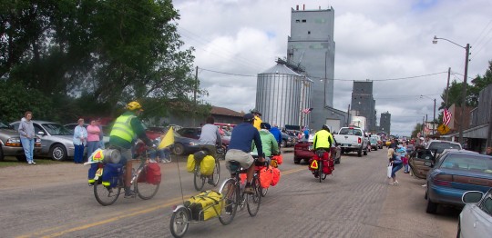 Cyclists in the 4th of July parade
