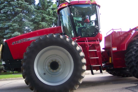 Giant tractor in parade