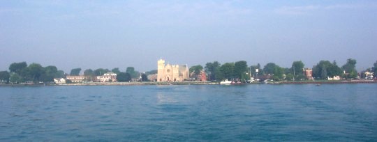 View looking back at Marine City across the river