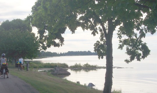 Bike path along the water