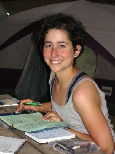 Maddy doing paperwork