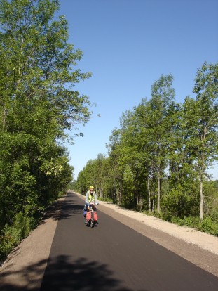 RonP riding the Pere Marquette trail