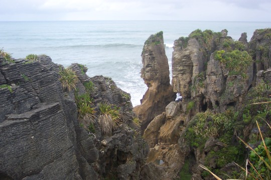 Some pancake rocks look like faces