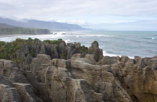Pancake rocks in Punakaiki