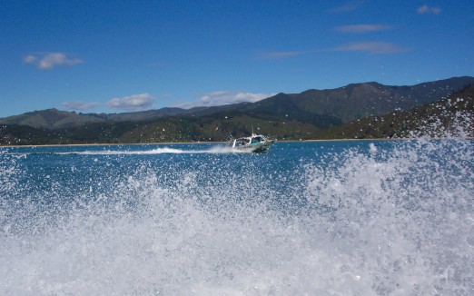 Sea shuttle under way