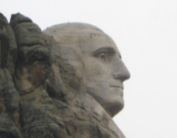 Closeup of Washington's head