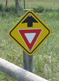 Yield Ahead sign