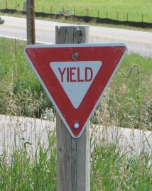 Yield sign
