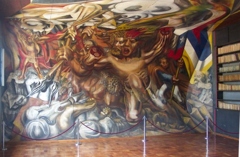 Mural 'Muerte al Invasor' in Escuela Mexico