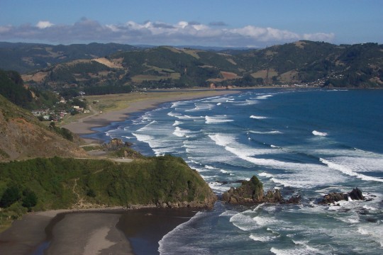 Overlooking the beach at Mehuin