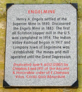 Sign explaining the history of the mine