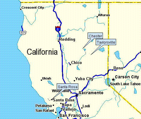 Map of Northern California