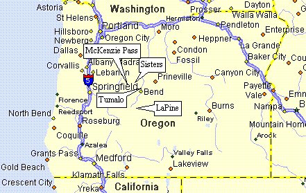 Map of Oregon