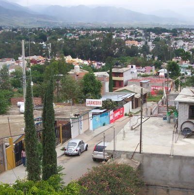 View from homestay roof. Lavanderia.