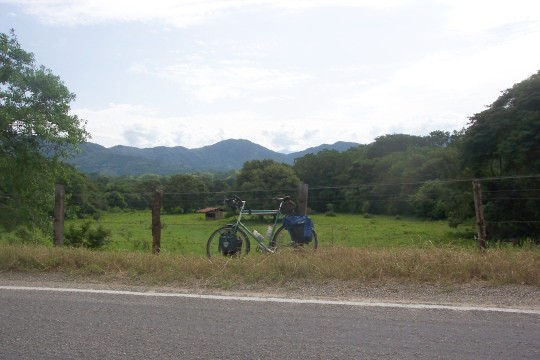 Scenery with bike in foreground
