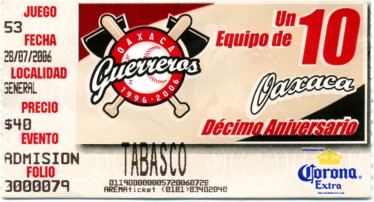 Ticket to baseball game