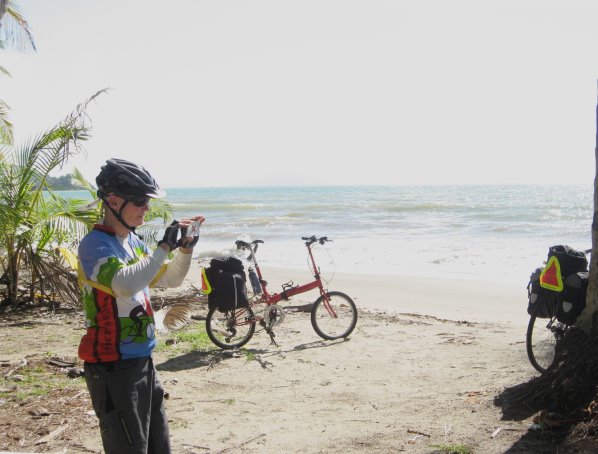 Richard taking a photo at the beach