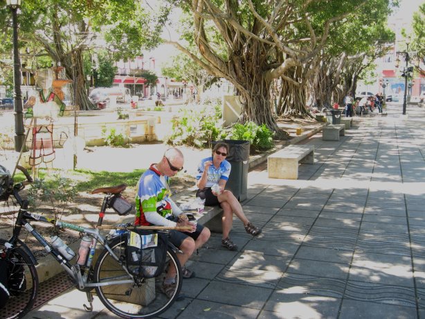 Richard & Patty in the plaza at Humacao