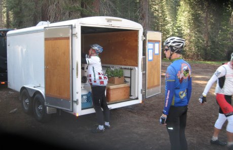 Club's white box trailer