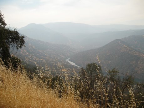 Valley with river at bottom