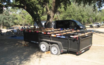 Bike trailer with flat tire